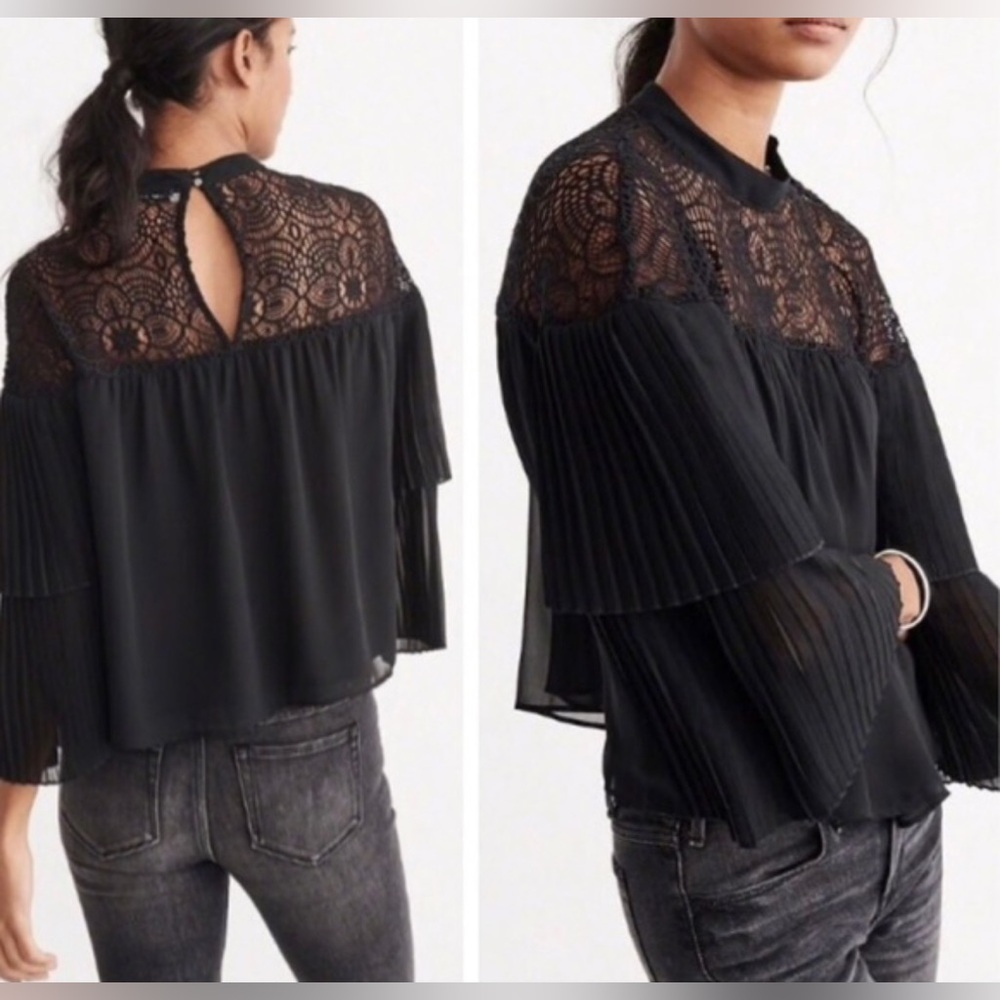 Elegant Black Lace Women's Top